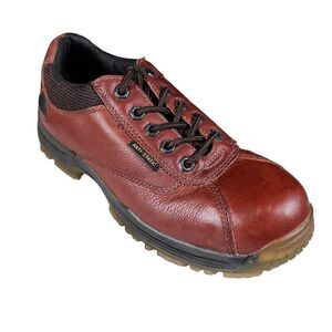 Dr. Martens Women's Brown Leather Lace-up 5-Eye Industrial Safety Shoe Womens Si